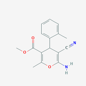 methyl 6-amino-5-cyano-2-methyl-4-(2-methylphenyl)-4H-pyran-3-carboxylate