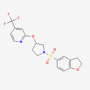 2-((1-((2,3-Dihydrobenzofuran-5-yl)sulfonyl)pyrrolidin-3-yl)oxy)-4-(trifluoromethyl)pyridine