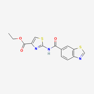 Ethyl 2-(benzo[d]thiazole-6-carboxamido)thiazole-4-carboxylate