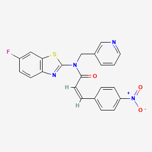 (Z)-N-(6-fluorobenzo[d]thiazol-2-yl)-3-(4-nitrophenyl)-N-(pyridin-3-ylmethyl)acrylamide