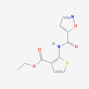 molecular formula C11H10N2O4S B2922863 Ethyl 2-(isoxazole-5-carboxamido)thiophene-3-carboxylate CAS No. 919861-63-5