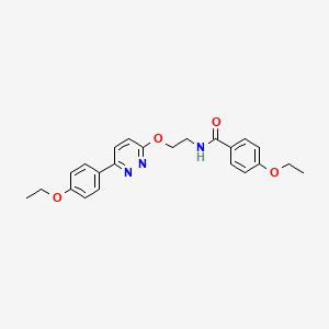 molecular formula C23H25N3O4 B2922875 4-乙氧基-N-(2-{[6-(4-乙氧基苯基)嘧啶-3-基]氧基}乙基)苯甲酰胺 CAS No. 920409-74-1