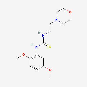 molecular formula C15H23N3O3S B2922880 1-(2,5-二甲氧基苯基)-3-(2-吗啉-4-基乙基)硫脲 CAS No. 326016-25-5