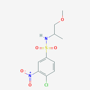 molecular formula C10H13ClN2O5S B2922881 4-氯-N-(2-甲氧基-1-甲基乙基)-3-硝基苯磺酰胺 CAS No. 747412-35-7