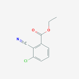 molecular formula C10H8ClNO2 B2922893 3-氯-2-氰基苯甲酸乙酯 CAS No. 127510-92-3