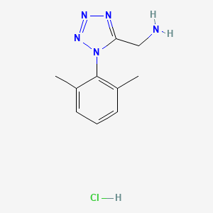 molecular formula C10H14ClN5 B2922895 [1-(2,6-Dimethylphenyl)tetrazol-5-yl]methanamine;hydrochloride CAS No. 2413896-34-9