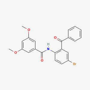 molecular formula C22H18BrNO4 B2922899 N-(2-benzoyl-4-bromophenyl)-3,5-dimethoxybenzamide CAS No. 392236-85-0