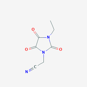 molecular formula C7H7N3O3 B2922904 2-(3-Ethyl-2,4,5-trioxoimidazolidin-1-yl)acetonitrile CAS No. 1197627-92-1