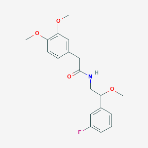 molecular formula C19H22FNO4 B2922905 2-(3,4-二甲氧基苯基)-N-(2-(3-氟苯基)-2-甲氧基乙基)乙酰胺 CAS No. 1797159-78-4