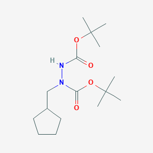 molecular formula C16H30N2O4 B2922909 N'-[(tert-Butoxy)carbonyl]-N'-(cyclopentylmethyl)(tert-butoxy)carbohydrazide CAS No. 2288709-04-4