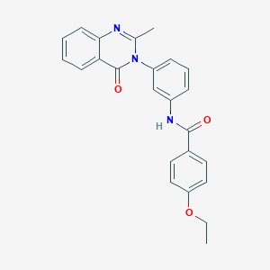 molecular formula C24H21N3O3 B2922911 4-ethoxy-N-[3-(2-methyl-4-oxoquinazolin-3-yl)phenyl]benzamide CAS No. 898455-18-0