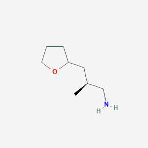 molecular formula C8H17NO B2922914 (2S)-2-Methyl-3-(oxolan-2-yl)propan-1-amine CAS No. 2248218-96-2