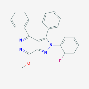 molecular formula C25H19FN4O B292293 7-ethoxy-2-(2-fluorophenyl)-3,4-diphenyl-2H-pyrazolo[3,4-d]pyridazine 