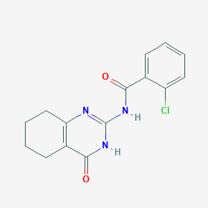 2-chloro-N-(4-oxo-3,4,5,6,7,8-hexahydro-2-quinazolinyl)benzenecarboxamide