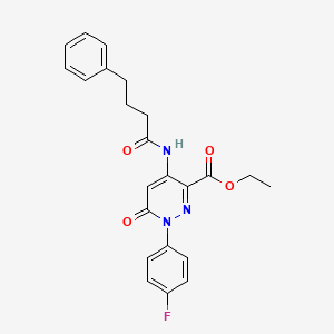 Ethyl 1-(4-fluorophenyl)-6-oxo-4-(4-phenylbutanamido)-1,6-dihydropyridazine-3-carboxylate