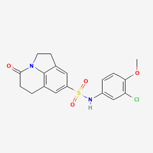 molecular formula C18H17ClN2O4S B2922943 N-(3-氯-4-甲氧基苯基)-4-氧代-2,4,5,6-四氢-1H-吡咯并[3,2,1-ij]喹啉-8-磺酰胺 CAS No. 898419-68-6
