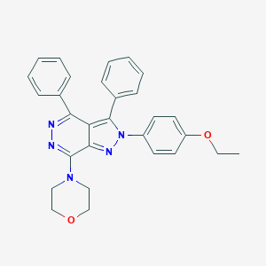 ethyl 4-[7-(4-morpholinyl)-3,4-diphenyl-2H-pyrazolo[3,4-d]pyridazin-2-yl]phenyl ether