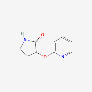 molecular formula C9H10N2O2 B2922952 3-(吡啶-2-氧基)吡咯烷-2-酮 CAS No. 2201953-67-3