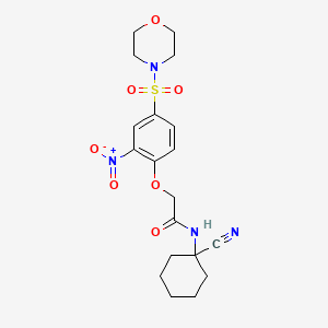 molecular formula C19H24N4O7S B2922961 N-(1-cyanocyclohexyl)-2-[4-(morpholine-4-sulfonyl)-2-nitrophenoxy]acetamide CAS No. 926118-37-8