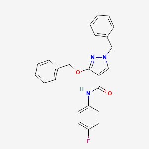 molecular formula C24H20FN3O2 B2922973 1-benzyl-3-(benzyloxy)-N-(4-fluorophenyl)-1H-pyrazole-4-carboxamide CAS No. 1014088-79-9