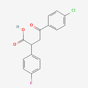 molecular formula C16H12ClFO3 B2922976 4-(4-氯苯基)-2-(4-氟苯基)-4-氧代丁酸 CAS No. 344280-79-1
