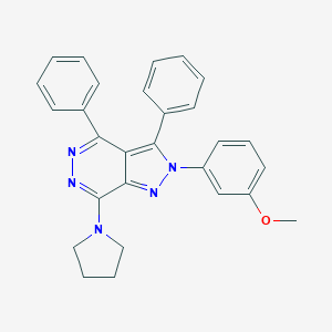 3-[3,4-diphenyl-7-(1-pyrrolidinyl)-2H-pyrazolo[3,4-d]pyridazin-2-yl]phenyl methyl ether