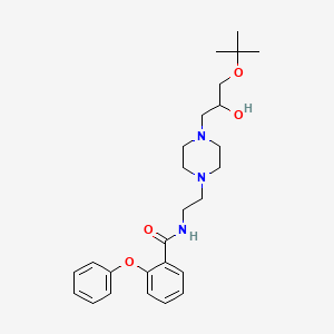 molecular formula C26H37N3O4 B2922988 N-(2-(4-(3-(叔丁氧基)-2-羟基丙基)哌嗪-1-基)乙基)-2-苯氧基苯甲酰胺 CAS No. 2034391-12-1