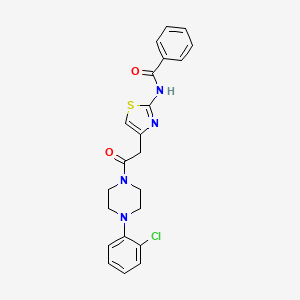 N-(4-(2-(4-(2-chlorophenyl)piperazin-1-yl)-2-oxoethyl)thiazol-2-yl)benzamide