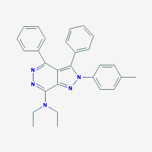 molecular formula C28H27N5 B292300 N,N-diethyl-N-[2-(4-methylphenyl)-3,4-diphenyl-2H-pyrazolo[3,4-d]pyridazin-7-yl]amine 