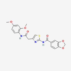 N-(4-(2-((2,4-dimethoxyphenyl)amino)-2-oxoethyl)thiazol-2-yl)benzo[d][1,3]dioxole-5-carboxamide