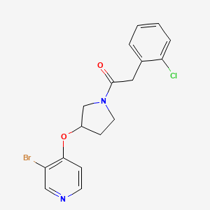 molecular formula C17H16BrClN2O2 B2923015 1-[3-(3-Bromopyridin-4-yl)oxypyrrolidin-1-yl]-2-(2-chlorophenyl)ethanone CAS No. 2380144-86-3