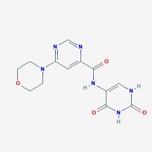 molecular formula C13H14N6O4 B2923037 N-(2,4-二氧代-1,2,3,4-四氢嘧啶-5-基)-6-吗啉嘧啶-4-甲酰胺 CAS No. 1904144-41-7