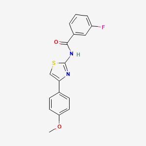 molecular formula C17H13FN2O2S B2923053 3-fluoro-N-[4-(4-methoxyphenyl)-1,3-thiazol-2-yl]benzamide CAS No. 476283-09-7