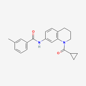 N-[1-(cyclopropanecarbonyl)-3,4-dihydro-2H-quinolin-7-yl]-3-methylbenzamide