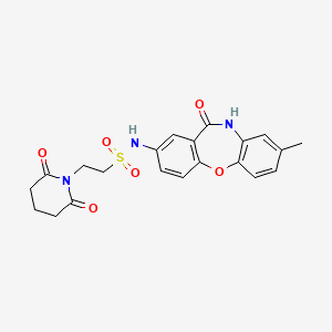 2-(2,6-dioxopiperidin-1-yl)-N-(8-methyl-11-oxo-10,11-dihydrodibenzo[b,f][1,4]oxazepin-2-yl)ethanesulfonamide