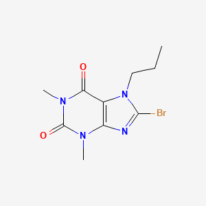 molecular formula C10H13BrN4O2 B2923072 8-Bromo-1,3-dimethyl-7-propylpurine-2,6-dione CAS No. 17801-73-9