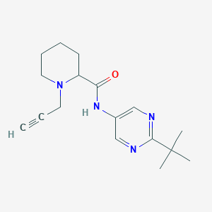 molecular formula C17H24N4O B2923082 N-(2-tert-butylpyrimidin-5-yl)-1-(prop-2-yn-1-yl)piperidine-2-carboxamide CAS No. 1259178-68-1