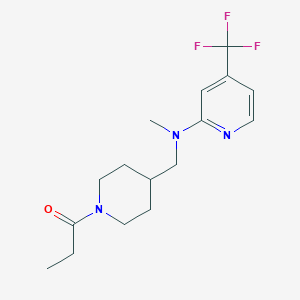 1-[4-[[Methyl-[4-(trifluoromethyl)pyridin-2-yl]amino]methyl]piperidin-1-yl]propan-1-one