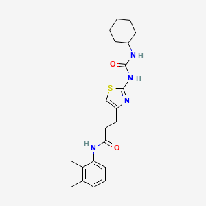 molecular formula C21H28N4O2S B2923085 3-(2-(3-cyclohexylureido)thiazol-4-yl)-N-(2,3-dimethylphenyl)propanamide CAS No. 1091179-41-7