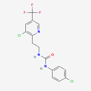 3-{2-[3-Chloro-5-(trifluoromethyl)pyridin-2-yl]ethyl}-1-(4-chlorophenyl)urea