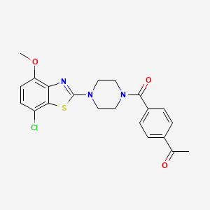 1-(4-(4-(7-Chloro-4-methoxybenzo[d]thiazol-2-yl)piperazine-1-carbonyl)phenyl)ethanone