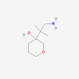 3-(1-Amino-2-methylpropan-2-yl)oxan-3-ol