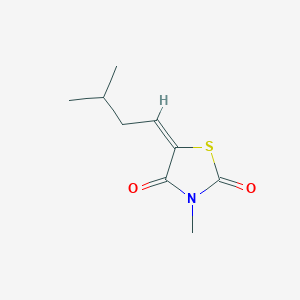 (5E)-3-methyl-5-(3-methylbutylidene)-1,3-thiazolidine-2,4-dione