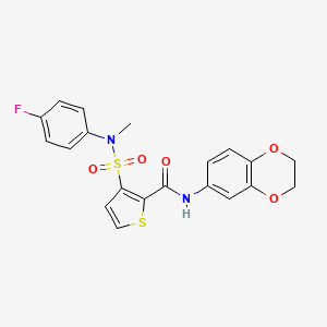 N-(2,3-dihydro-1,4-benzodioxin-6-yl)-3-[(4-fluorophenyl)(methyl)sulfamoyl]thiophene-2-carboxamide