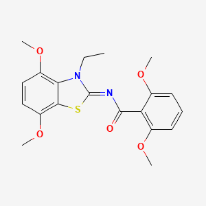 N-(3-ethyl-4,7-dimethoxy-1,3-benzothiazol-2-ylidene)-2,6-dimethoxybenzamide