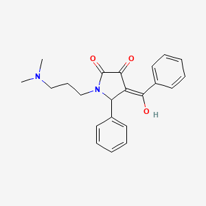 molecular formula C22H24N2O3 B2923126 4-benzoyl-1-(3-(dimethylamino)propyl)-3-hydroxy-5-phenyl-1H-pyrrol-2(5H)-one CAS No. 378767-55-6
