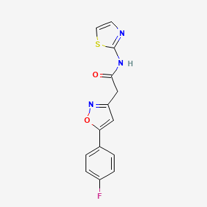 2-(5-(4-fluorophenyl)isoxazol-3-yl)-N-(thiazol-2-yl)acetamide
