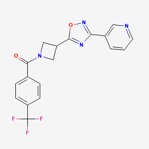 (3-(3-(Pyridin-3-yl)-1,2,4-oxadiazol-5-yl)azetidin-1-yl)(4-(trifluoromethyl)phenyl)methanone