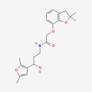 2-((2,2-dimethyl-2,3-dihydrobenzofuran-7-yl)oxy)-N-(3-(2,5-dimethylfuran-3-yl)-3-hydroxypropyl)acetamide