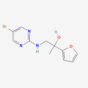 1-[(5-Bromopyrimidin-2-yl)amino]-2-(furan-2-yl)propan-2-ol